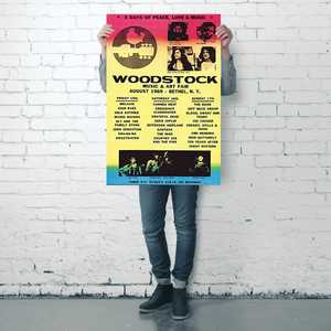 Póster de Woodstock con un diseño llamativo para decoración de pared - Product Image 2
