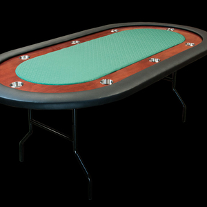 Table de poker pliante de luxe moderne de qualité casino, motif rond personnalisable, meilleure qualité pour les jeux de Mahjong - Product Image 1