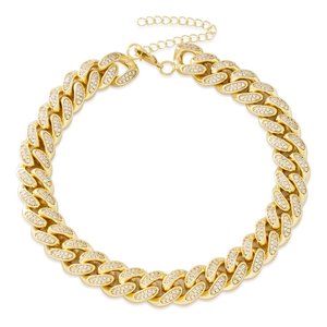 Chaîne cubaine en or blanc 14 carats la plus populaire fabriquée en laboratoire de bijoux Hip Hop en diamant pour hommes avec une clarté VVS améliorée - Product Image 1