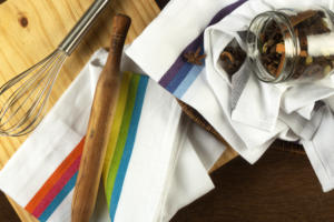 Juego de 12 toallas de cocina de algodón reciclado con tejido de hueso de arenque, función de secado rápido - Product Image 2