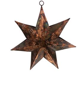 ดาวเหล็กแขวนตกแต่งตามสั่งสำหรับตกแต่งผนังทองแดงเก่าคริสมาสต์งานแฮนด์เมดขายส่งจำนวนมาก - Product Image 3