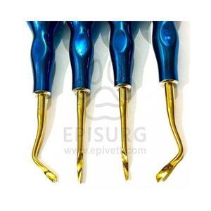 Juego de Elevadores Dentales Manuales de Alta Calidad Episurg, Elevadores de Raíz Dentados de Acero Inoxidable Azul, Certificación CE - Product Image 3
