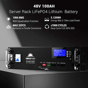 Sungoldpower ชุดแผงเซลล์แสงอาทิตย์, 48VDC 20kW SGR-20K30E 120โวลต์/240โวลต์ Lifepo4 30.72kWh แบตเตอรี่ลิเธียม32x450วัตต์แผงโซลาร์ MPPT - Product Image 3