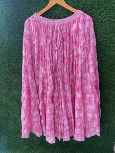 Hecho a mano indio Boho Floral impreso algodón Lehnga suave Casual falda de mujer ropa al por mayor para el verano - Product Image 6