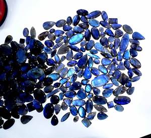 Pierre précieuse en labradorite bleue naturelle à 100%, cabochon, pierre précieuse en vrac, vente en gros, forme mixte, pierre précieuse en vrac naturelle pour la fabrication de bijoux - Product Image 5