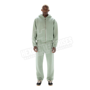 Personnalisé 100% Coton Surdimensionné Poids Lourd Hoodies Hommes Surdimensionné Épaule Tombante Vintage Lavage Double Curseur Fermeture Éclair À Capuche Pour Hommes - Product Image 4