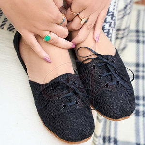 Nouvelle collection : Chaussures plates légères pour femme, style brogue, en jute et simili cuir, à lacets, haute qualité, écologiques - Product Image 2