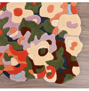 Alfombra con mechones de lana con patrón Floral moderno, bonita alfombra circular con tamaño personalizado, suelo para el hogar, alfombras de área india, conjuntos de cualquier logotipo de diseño - Product Image 2