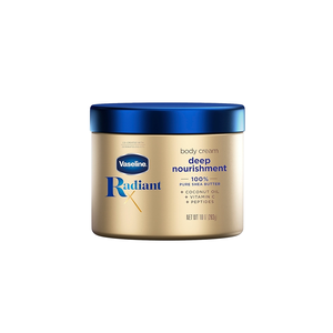 Crema Corporal Vaseline Radiant X Deep Nourishment 100% Manteca de Karité Pura, Aceite de Coco, Vitamina C y Péptidos 10 oz - Product Image 5