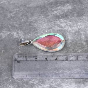 Colgante de Topacio Místico, Plata de Ley 925, Colgante de Piedra Preciosa Hecho a Mano, Collar de Joyería, Regalo para Ella, Joyería de Topacio Místico - Product Image 6