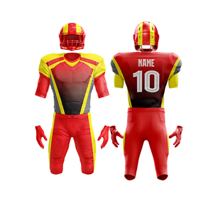 Tenue d'entraînement de football américain, ensemble complet, maillot uni, pantalon, short, nom et numéro personnalisés, séchage rapide, confortable, 100% - Product Image 1