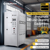 Machine de nettoyage automatique de sérigraphie pneumatique hors ligne Silman DEZ-C730 de haute qualité pour tampons SMT