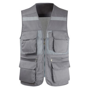 Vente en gros de gilet de sécurité réfléchissant pour chantier et circulation 4 poches gilet de sécurité logo personnalisé gilet de sécurité réfléchissant pour le travail - Product Image 1