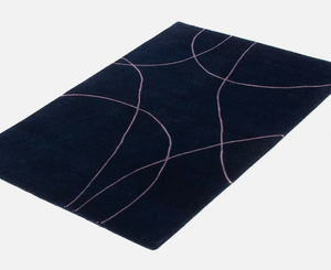 Handmade Luxury Modern Blue Line pattern Area Rug Modern Knots Design for Living room hotel office commercial home - Product Image 3