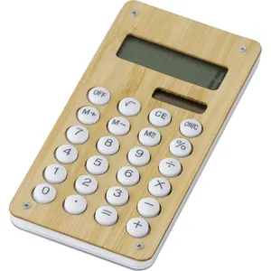 Calcolatrice in Bambù Personalizzata Thomas, Gadget Unico per Soluzioni Matematiche Facili - Product Image 1
