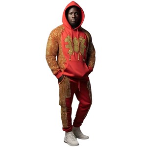 ชุดวอร์มผู้ชายประดับพลอยเทียมดีไซน์พิเศษทำจากผ้าฝ้ายสำหรับฤดูหนาว - Product Image 4