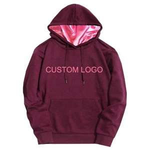 Wholesale 100% Cotton Pullover <b>Hoodie</b> <b>Men</b> High Quality Embroidery Front Custom Logo Satin <b>Lined</b> Breathable Casual Style Winter - Product Image 4