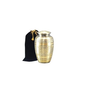 Urnas de cremación de latón para el hogar, urna de recuerdo de cremación de mascotas, de la india, suministros funerarios de nuevo diseño, venta al por mayor - Product Image 1
