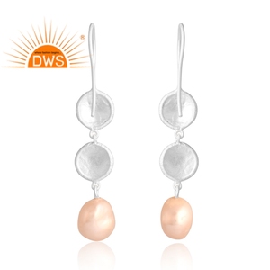 Nouvelle tendance 925 argent Sterling perle naturelle pierre précieuse boucle d'oreille bijoux personnalisés pour les femmes cadeau pour elle - Product Image 2