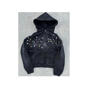 Nouvel arrivage Pull à capuche personnalisé lavé à l'acide Applique Patch Broderie Vintage Vente en gros Prix Sweats à capuche pour hommes vieillis - Product Image 5