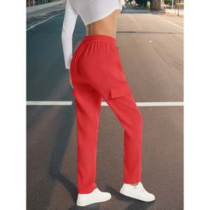 Pantaloni Cargo Leggeri e Traspiranti per Donne con Tessuto ad Asciugatura Rapida e Vita Elastica con Cordoncino - Product Image 4