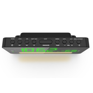 CR-600 1.8 "LED Jumbo Kích thước hiển thị đồng hồ báo thức FM Radio với ánh sáng ban đêm và nhiệt độ môi trường xung quanh hiển thị F/C - Product Image 3