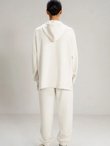 Sudadera con Capucha para Mujer, Gruesa, para Invierno, Color Crema, con Bolsillo Tipo Canguro, Diseño y Logotipo Personalizados, Transpirable, de Secado Rápido, Ajuste Holgado, Impresión de Logotipo OEM - Product Image 2