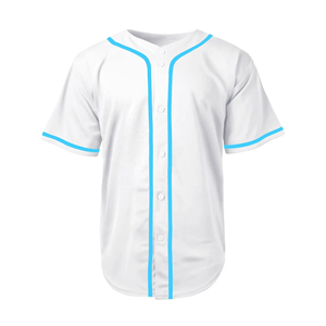 Maillot de baseball personnalisé d'usine, uniforme, séchage rapide, 100% polyester, col en V, unisexe, impression numérique extérieure, impression personnalisée - Product Image 1