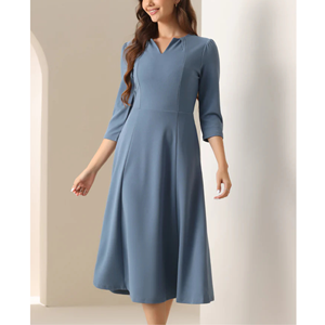 Blusas florales de manga 3/4 de verano para mujer, túnica tejida, Tops, capas plisadas de malla, rectas, naturales, informales, holgadas, dulce sólido - Product Image 3