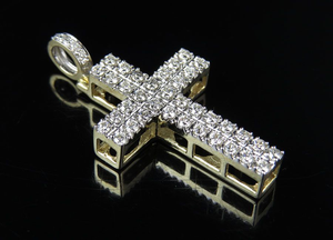 Nouveautés Dernière conception VVS Moissanite Diamant Double Croix Christian Hip Hop Pendentif Pour Hommes Femmes - Product Image 4