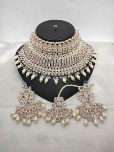Style fantaisie haut plaqué or tenue de fête Kundan bijoux Kundan collier court Style plaqué or mode pour les femmes mariage - Product Image 2