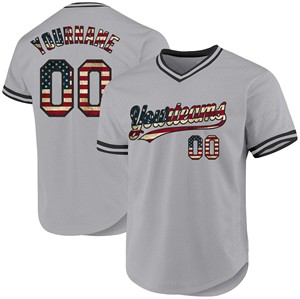 Uniformes de baseball vintage, nom de l'équipe, maillot de baseball classique, 100% polyester, imprimé par transfert thermique, col en V, respirant - Product Image 1