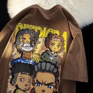 Camiseta Premium de algodón 100% ajustada para mujer, camiseta de manga corta con cuello redondo y estampado 3D, camiseta gruesa de gran tamaño 300 GSM - Product Image 6