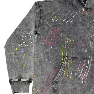 Sudaderas con capucha desgastadas lavado ácido para Hombre | Sudaderas con capucha para hombre con logotipo personalizado de gran tamaño | Moda informal al por mayor - Product Image 5