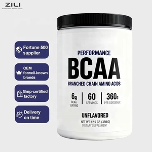 OEM <span class=keywords><strong>BCAA</strong></span> Poeder 4:1:1 Hoog Leucinegehalte 8g <span class=keywords><strong>BCAA</strong></span>'s per portie |   Spiergroei en uithoudingsvermogen |   Suikervrij |   30 porties |   GMP Private Label - Product Image 4
