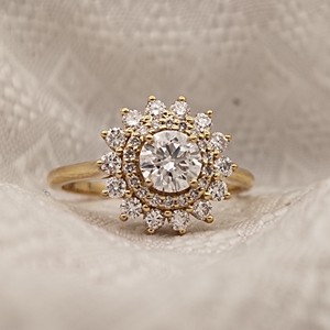 RB Gems Luxury 3D 10K Rose Gold VVS Moissanite Hip Hop Style Flower Cut Diamond Ring para hombres Iced Wedding Parties - Product Image 6