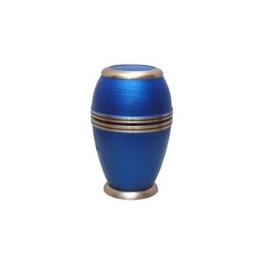 โกศใส่เถ้ากระดูกสำหรับมนุษย์โกศสีน้ำเงินแบบทำมือสีคลาสสิก - Product Image 1