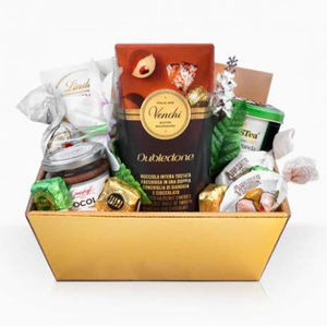 Cesta de Regalo Rectangular de Metal Chapado en Oro, Novedad, para Almacenamiento de Alimentos y Uso en la Sala de Estar - Product Image 1