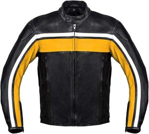 Blouson en cuir pour moto, très vendu, pour motards urbains, course et conduite, personnalisable, résistant aux abrasions, avec protections CE - Product Image 1