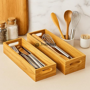 Bandeja de madera de lujo Tradebyd, bandeja decorativa hecha a mano para servir té, café, aperitivos, fiesta de boda y elegante - Product Image 1