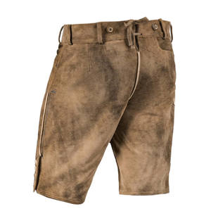 Meilleur prix High Street Wear Lederhosen Short brodé en cuir Vêtements pour hommes Vêtements et accessoires Shorts - Product Image 3
