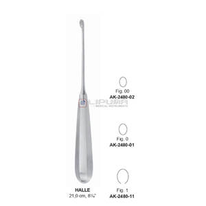 HALLE Instruments médicaux chirurgicaux orthopédiques manuels Curette osseuse pour grattage chirurgical et débridement Norme de sécurité-MOL - Product Image 2