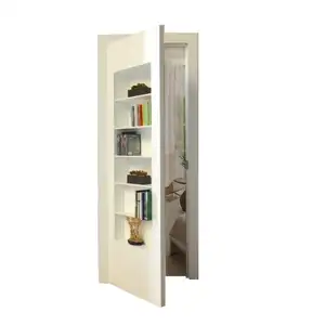 Secret flush-to-the-wall bookcase door 90X210 PULL LEFT