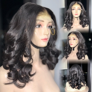 Perruque en cheveux naturels de haute qualité, perruque à fermeture frontale, noir clair, 100% cheveux humains vietnamiens - Product Image 5
