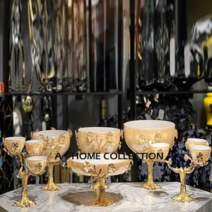 ชามผลไม้โลหะหรูหราสุดสร้างสรรค์ขนมสไตล์นอร์ดิกอลูมิเนียมสำหรับตั้งโต๊ะสำนักงานบ้านชามผลไม้ตกแต่ง - Product Image 1