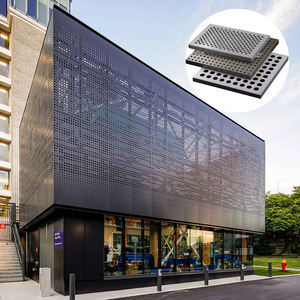 Système <span class=keywords><strong>de</strong></span> <span class=keywords><strong>façade</strong></span> en perforation 3D en zigzag, panneaux perforés dimensionnels personnalisés pour la décoration architecturale - Product Image 2