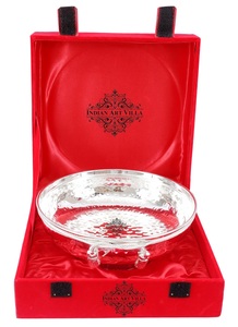 IndianArtVilla Cuenco de diseño de tamaño mediano Chapado en plata-500 ML para servir en el hogar, hotel y restaurante - Product Image 3