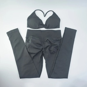 High Quality Sports Bra High Waist Leggings Suit Long Sleeve Workout Wear Fitness Clothes Yoga Set - Product Image 5