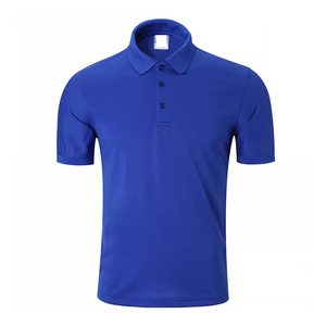 Chemises pour hommes de luxe en gros, brodées, grande taille, 230 g/m², tricotées, anti-froissement, séchage rapide, manches courtes, coupe ajustée, imprimées - Product Image 5