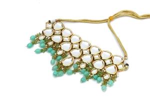 Indian Manufacturer's Kundan <b>Choker</b> <b>Necklace</b> Multicolored Ethnic Stainless Steel Jewelry for Weddings Parties for Bridal <b>Fashion</b> - Product Image 2